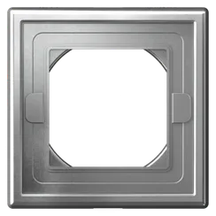 Рамка пластиковая на 1 пост Systeme Electric ArtGallery Aqua Алюминий GAL440301