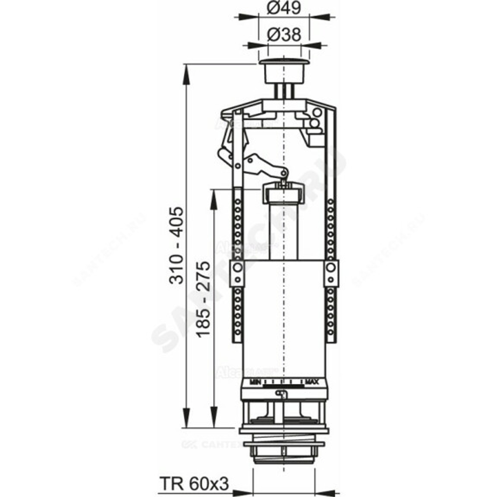 Alcaplast A2000 Сливной механизм