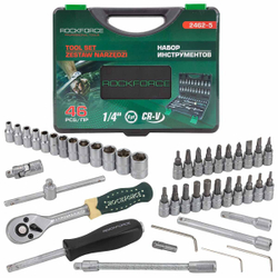 Набор инструмента 46пр. 1/4''(6-гран.)(4-14мм) RockForce##Rock FORCE RF-2462-5