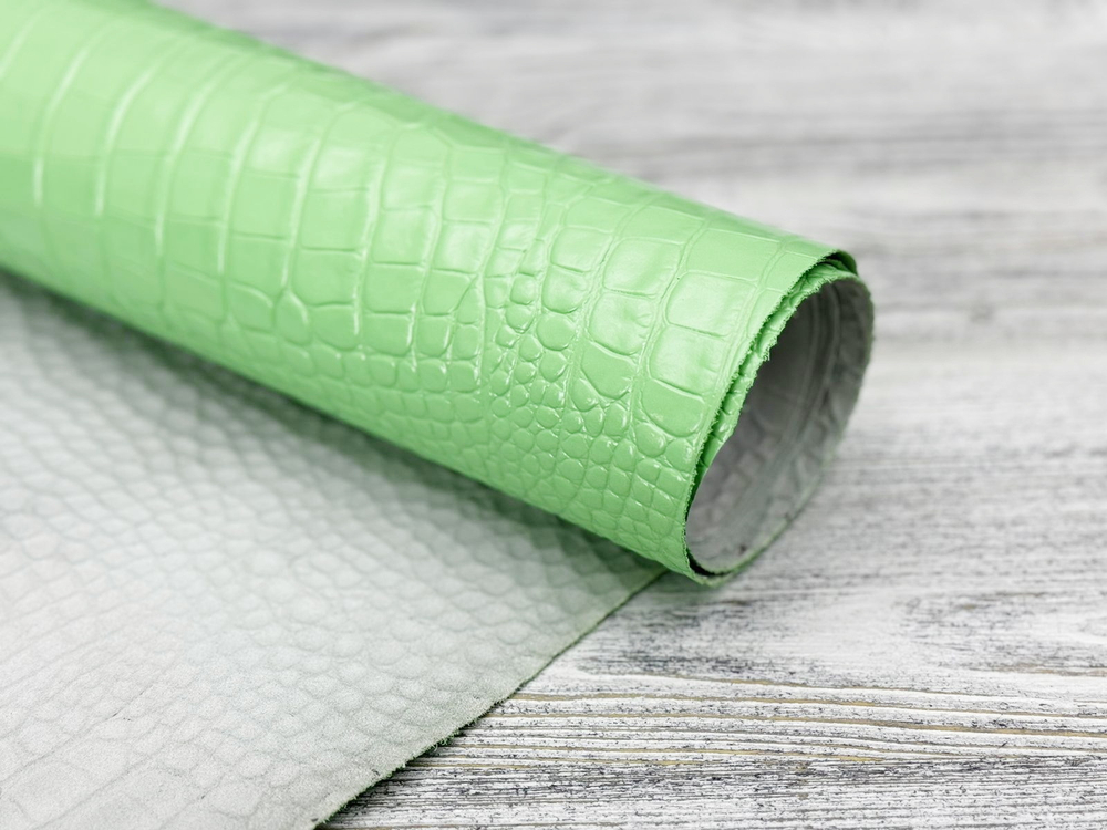 Натуральная кожа Crocco Mint Green мятная