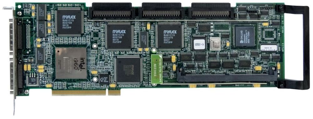 Контроллер Mylex PCI-to-U2WSCSI RAID controller, 3 Channels, PCI 32 bit 33 MHz, UW2SCSI DAC960PG/PJ