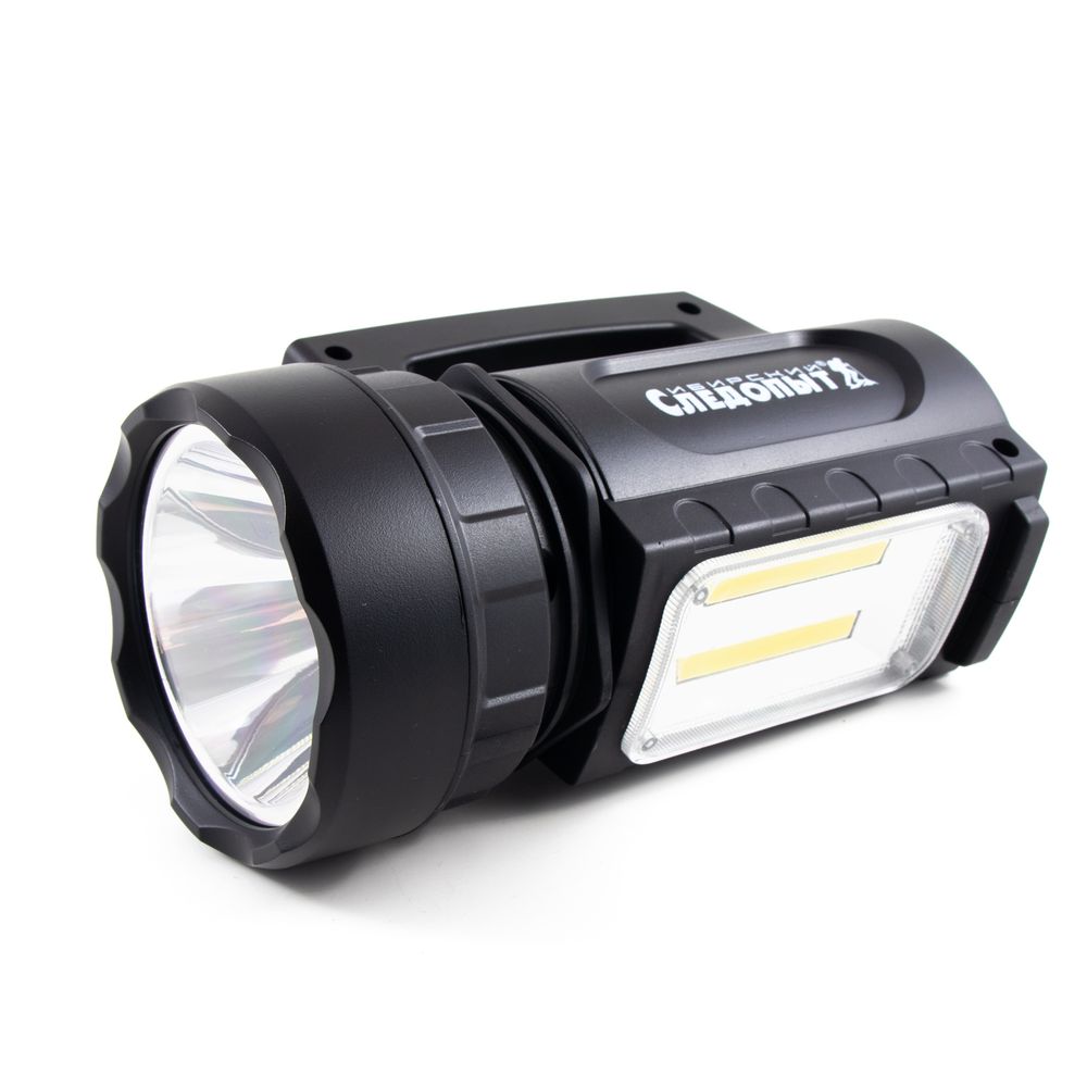 Фонарь-фара "СИБИРСКИЙ СЛЕДОПЫТ-Атон", 1 LED + 2 COB, аккум.1x2000mAh/36/