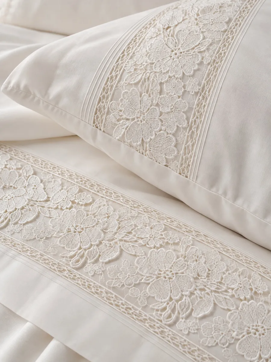 Gelin Home КПБ 6 пр. SULTAN кремовый цвет пододеяльник 200*220, простынь 240*260, наволочки 50*70 2шт, декоративные наволочки 50*70 2шт GLNN186 — фото 10