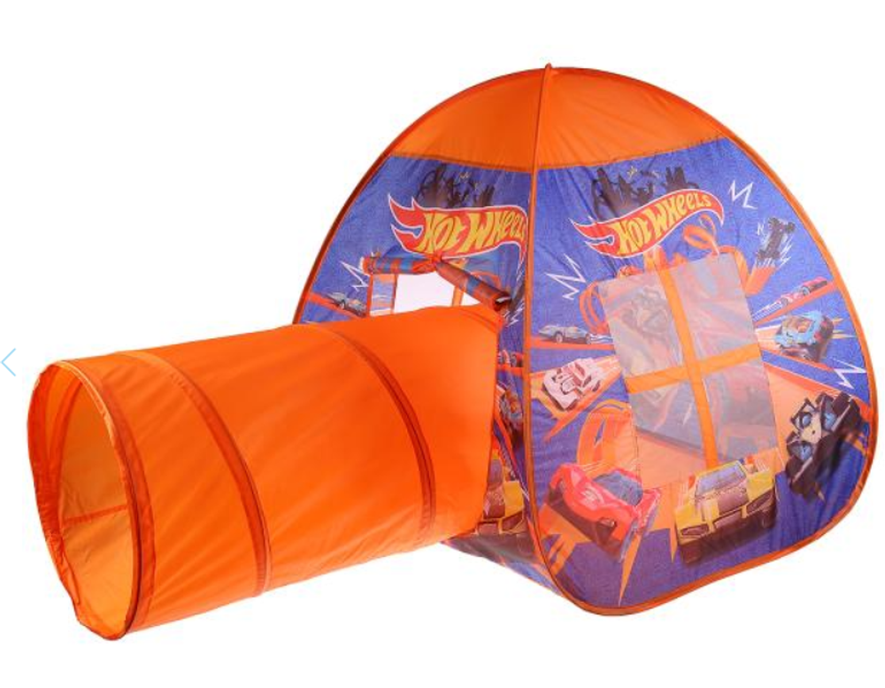 Палатка детская игровая ХОТ ВИЛС с тоннелем, 81x95x95,46x100см, в сумке