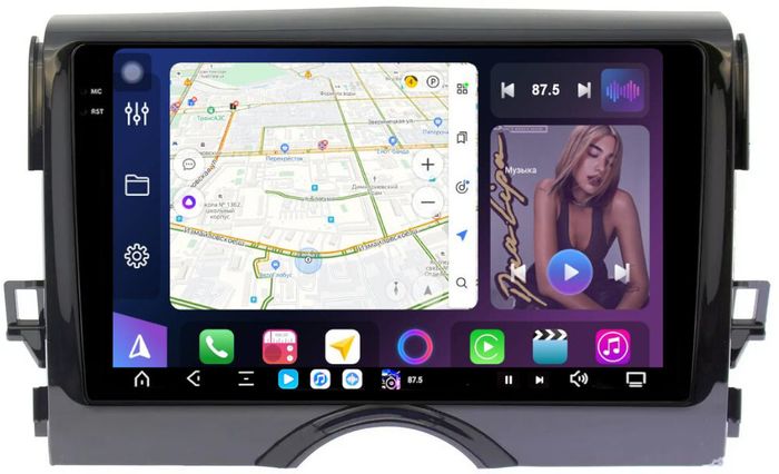 Магнитола для Toyota Mark X 130 2009-2019 - FarCar S500-TS20 монитор 9.5" 2K QLED на Android 14, Быстрейшая, CarPlay, 4G SIM-слот