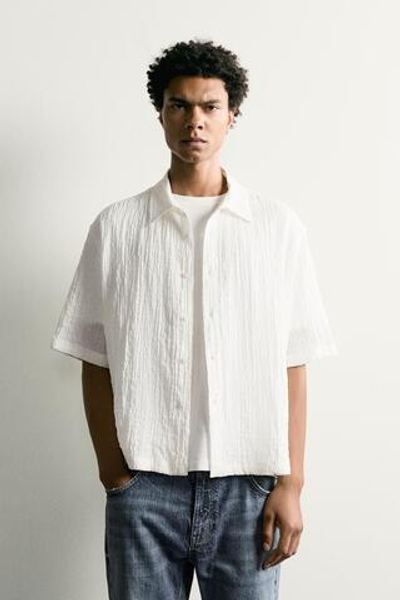 РУБАШКА RELAXED FIT С ФАКТУРНЫМ УЗОРОМ — ZARA