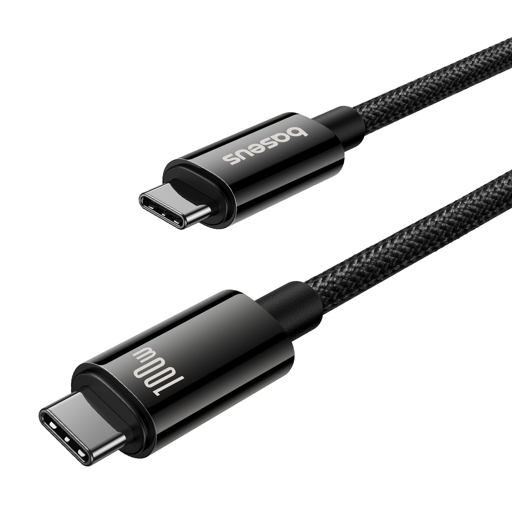 USB-C Кабель Baseus Tungsten Gold USB3.2 Charging+Data 4K@60Hz 20Gbps 100W 1.5m - Cluster Black