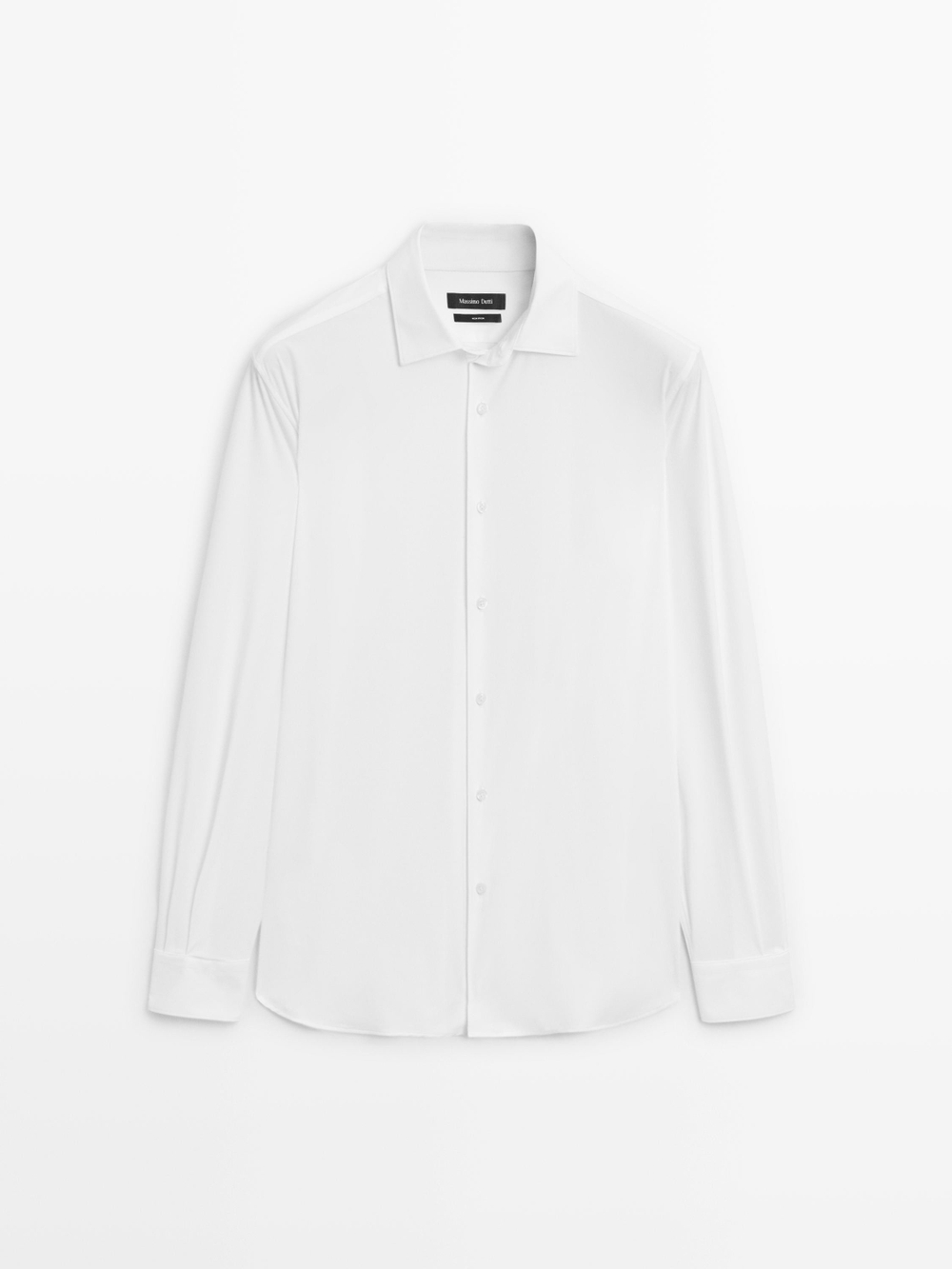 Massimo Dutti Эластичная рубашка облегающего кроя, белый