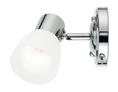 Накладной спот с выключателем TR3961 CH/FR хром/белый матовый E27 max 40W 118*105*200