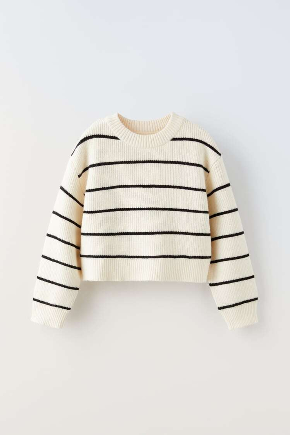 ZARA СВИТЕР В ПОЛОСКУ, ЭКРЮ