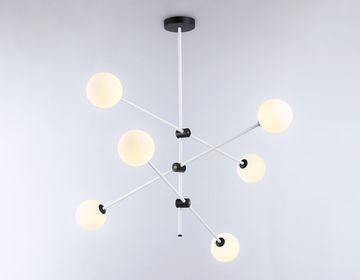 Потолочный светильник 6*G9 TR2512/6 WH/BK белый/чёрный Modern Ambrella
