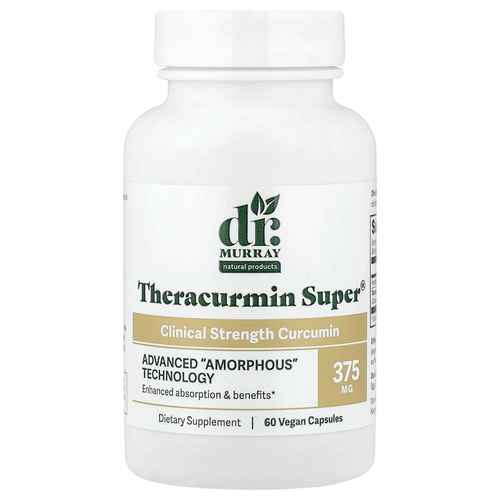 Dr. Murray's, Theracurmin Super®, куркумин с клинически доказанной эффективностью, 60 веганских капсул