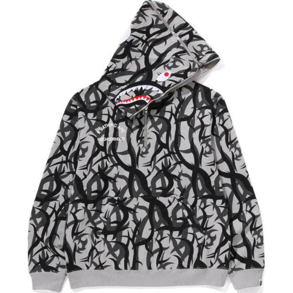 A Bathing Ape Trial Camo Two Face Half Zip Pullover Худи