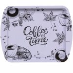 Поднос жестяной «Coffee time» 24,5*19,5см, белый
