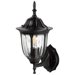 Светильник уличный настенный ЭРА «Галатея» GBW-105-BL-0380 230В Е27 IP54 чёрный вверх | Садово-парковые светильники