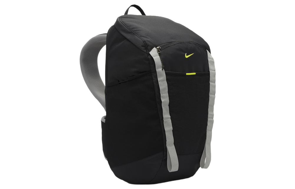 Nike Fabric Backpack Regular Men"s Black & Micro Particle Gray & Atom Green