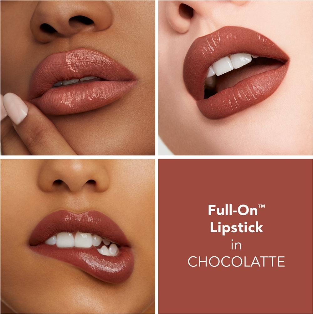 Buxom FULL-ON SATIN LIPSTICK - Кремовая помада для губ с эффектом увеличения оттенок Chocolatte, 2 ml