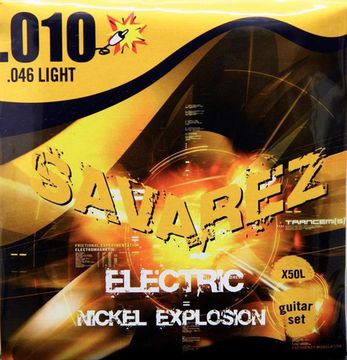 Струны для электрогитары, никелированные, 10-46, Savarez X50L Explosion