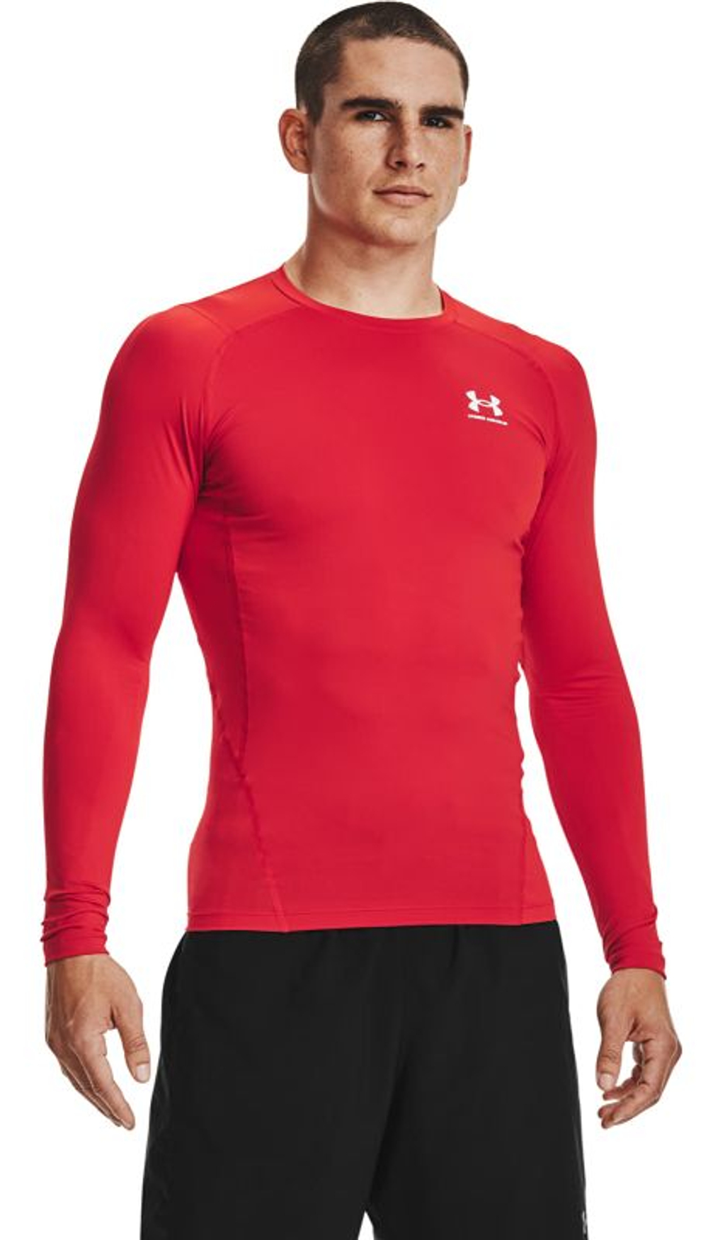 Компрессионная одежда Under Armour HeatGear Armour Comp Long Sleeve M - red/white