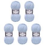 Пряжа Alize (Ализе) Superlana Maxi / уп.5 мот. по 100 г, 100м, 480 светло-голубой A