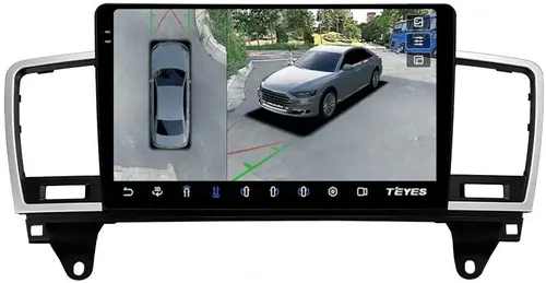 Магнитола для Mercedes-Benz ML W166, GL X166 2011-2015 (рамка 9) - Teyes CC3-2K-360 на Android 10, Быстрая, 2K QLED, CarPlay, 4G SIM-слот, 4 камеры в комплекте