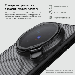 Чехол тонированный серый с MagSafe на смартфон Vivo X300 Pro, серия CamShield Prop Magnetic (версия с прозрачной откидной крышкой объектива) от Nillkin