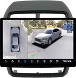 Магнитола для Mitsubishi ASX 2017+ (рамка 9) - Teyes CC3-2K-360 монитор 13" 2K QLED на Android 10, Быстрая, CarPlay, 4G SIM-слот, 4 камеры в комплекте