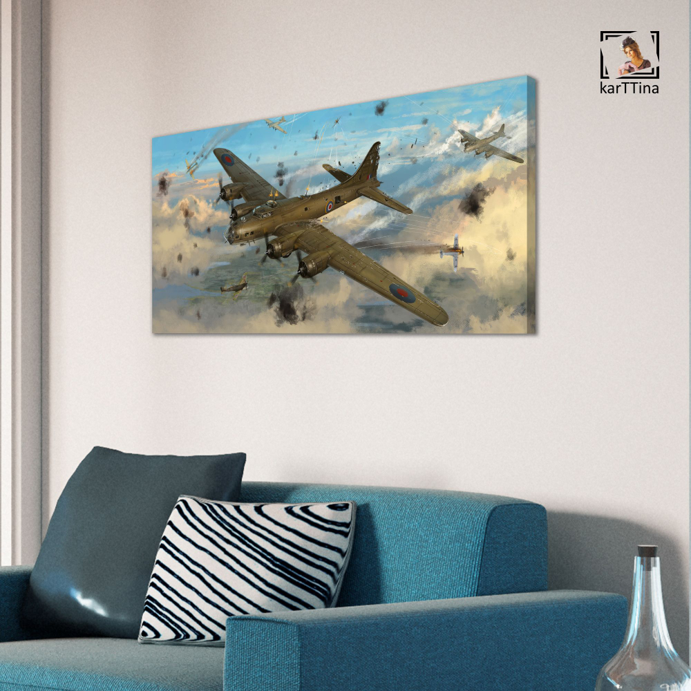Картина на стену "BF 109 G-2" 80х40 см