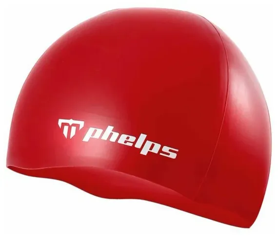 Шапочка для плавания Phelps Classic Silicone Cap красный