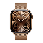 Умные часы Apple Watch Series 10 GPS + Cellular, 42mm, Gold Titanium Case with Milanese Loop, Gold