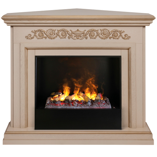 Каминокомплект Real Flame Leticia Corner 26 WT-619G с очагом 3D Cassette 630 (угловой)