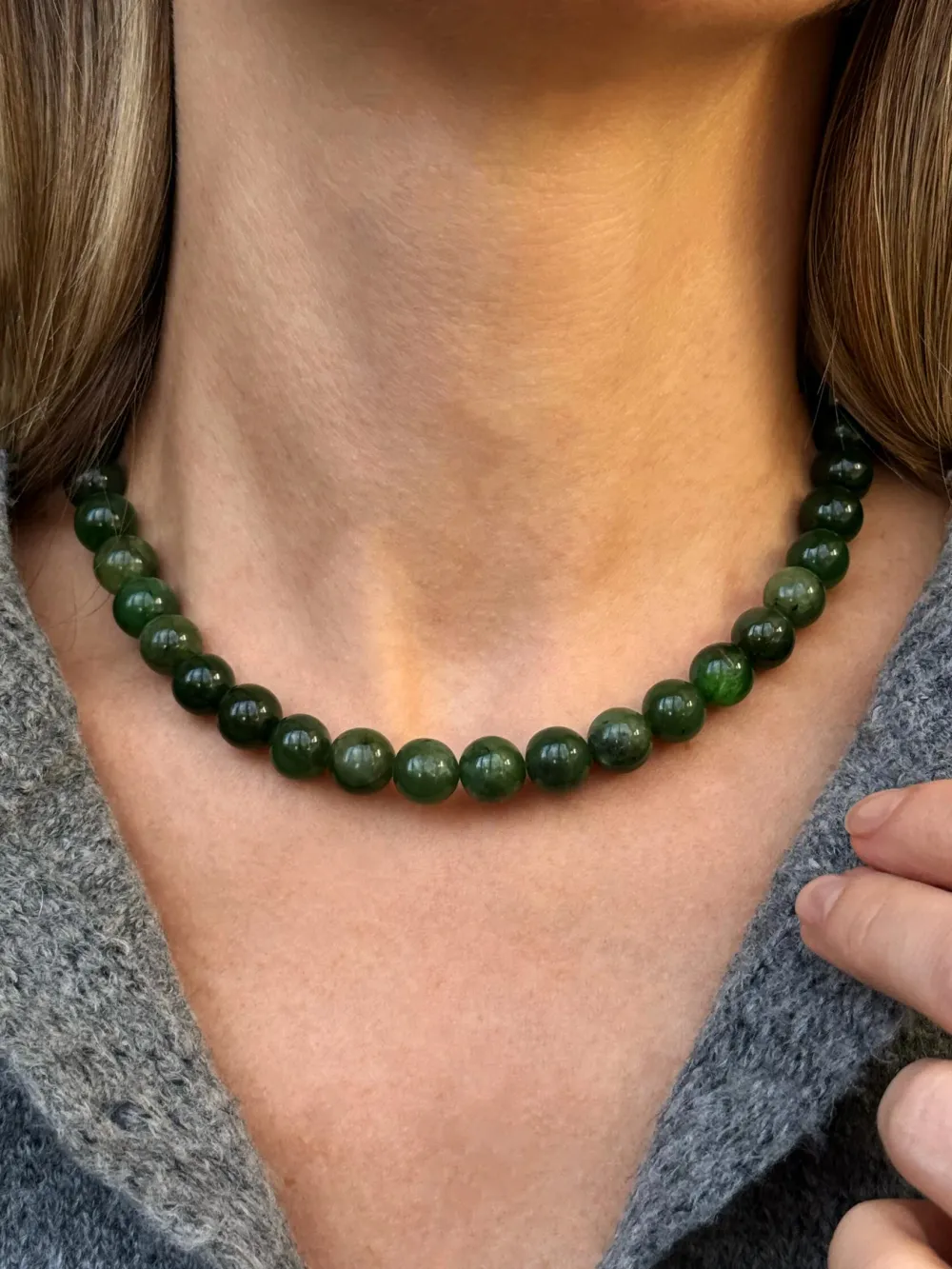 Колье Лесной нефрит / Forest jade