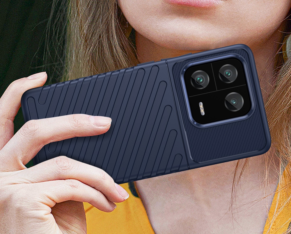 Чехол противоударный синего цвета для Xiaomi 13 Pro, серия Onyx (высокие защитные свойства) от Caseport