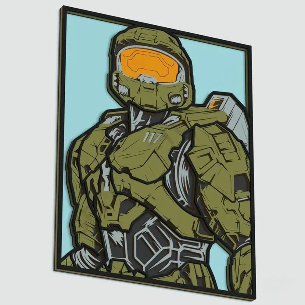 3D Картина по номерам из дерева Джон-117, 23x30 см