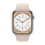 Умные часы Apple Watch Series 8 GPS, 45mm, Aluminium Case with Sport Band M/L, Starlight (Сияющая звезда)