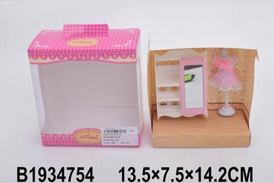 Игровой набор мебели для кукол, шкаф с зеркалом, коробка VC014