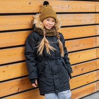Парка зимняя мембранная "Уголь" подростковая