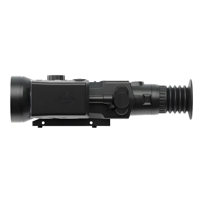 Тепловизионный прицел Dedal-T4.645 Hunter LRF (с дальномером) - вид слева, блок дальномера и крепление