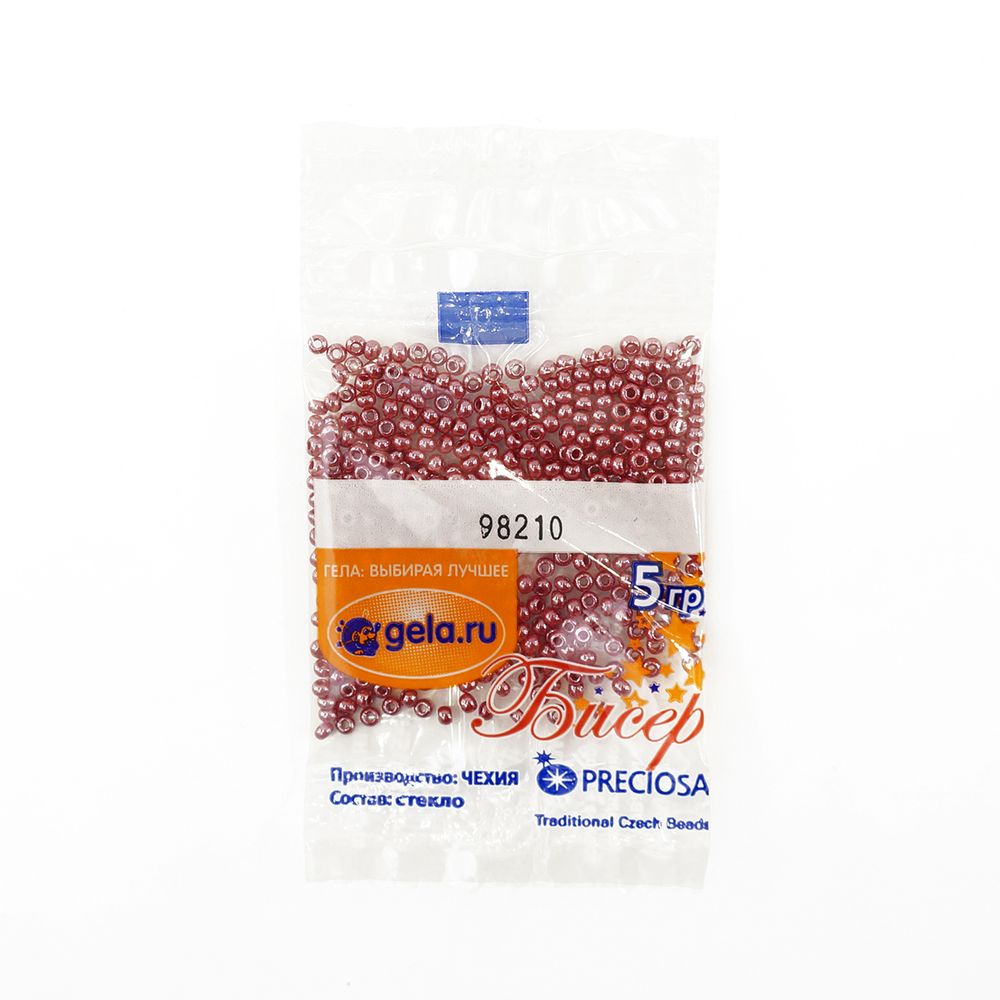 Бисер Preciosa 10/0, 50 г (10 шт по 5 г), цв.98210 Бисер Preciosa 10/0, 50 г (10 шт по 5 г), цв.98210