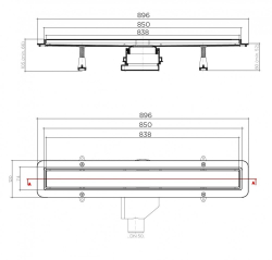 Душевой лоток Betto by Pestan Net Line 850