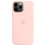 Силиконовый чехол с поддержкой MagSafe Apple Silicone Case для iPhone 13 Pro Max, Chalk Pink (Розовый мел)