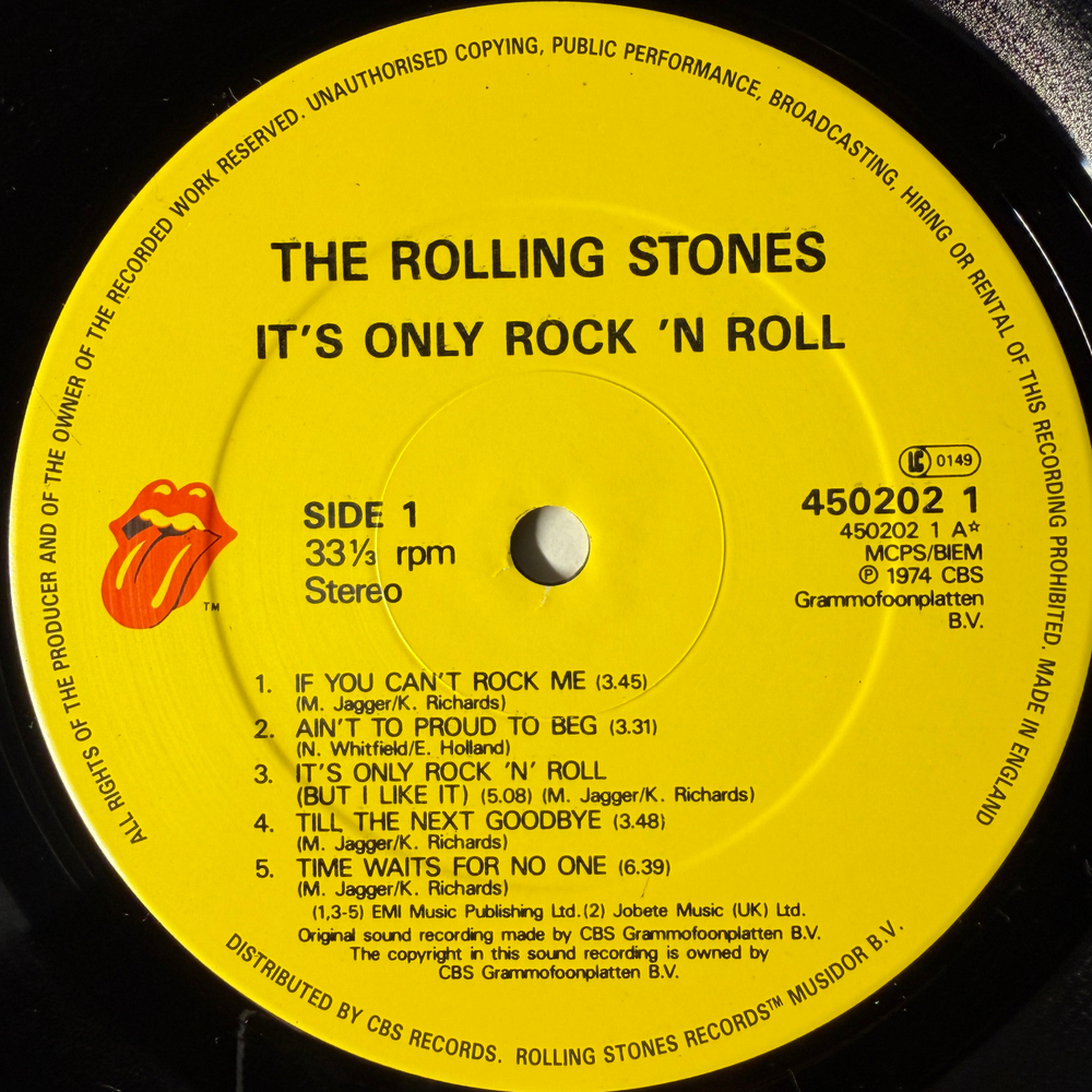 The Rolling Stones ‎– It's Only Rock 'N Roll (Англия)
