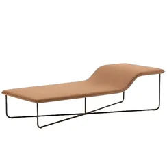 Кресло-кушетка Clivio Daybed, коричневая кожа