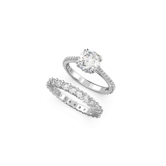 CONSTELLA:SET RINGS WHI/RHS 50