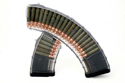 Магазин PufGun для Сайга, 7,62×39, 40 патронов, прозрачный
