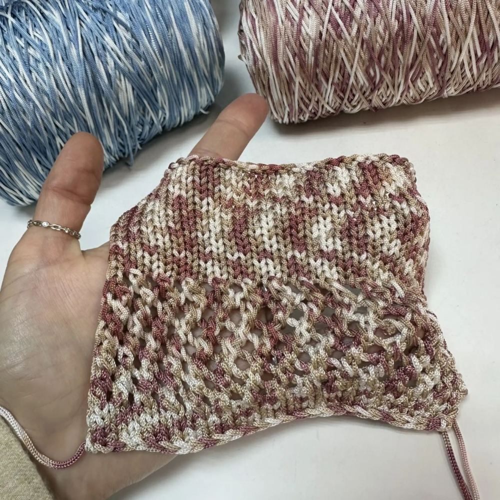 3478K - Missoni; 100% вискоза; 300м/100гр; col. 511, цвет: белый, бежевый, темно-розовый; S506