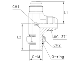 Штуцер FRLG JIC 1.5/8" BSP1.1/4"