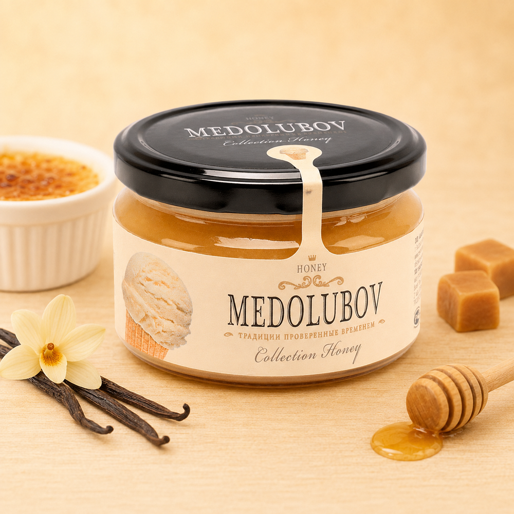 Крем-мёд MEDOLUBOV «Крем-брюле», 250 мл