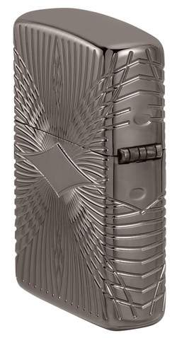 49291 Зажигалка ZIPPO Armor Black Ice, латунь/сталь, чёрная, 38x13x57 мм