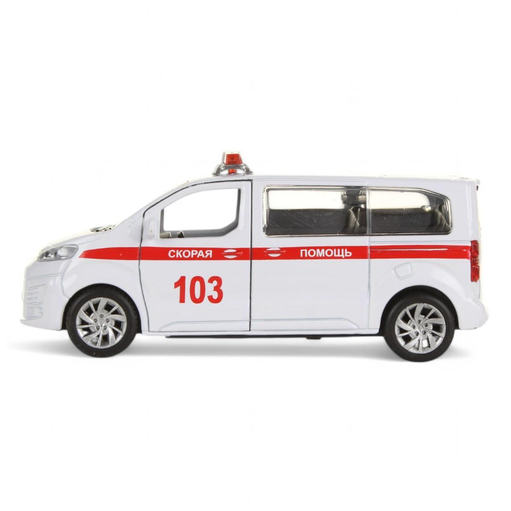 Модель ин. мет. "Citroen Space Tourer Скорая" 12см, двер, бел, коробка SPATOU-12AMB-WH (Технопарк)